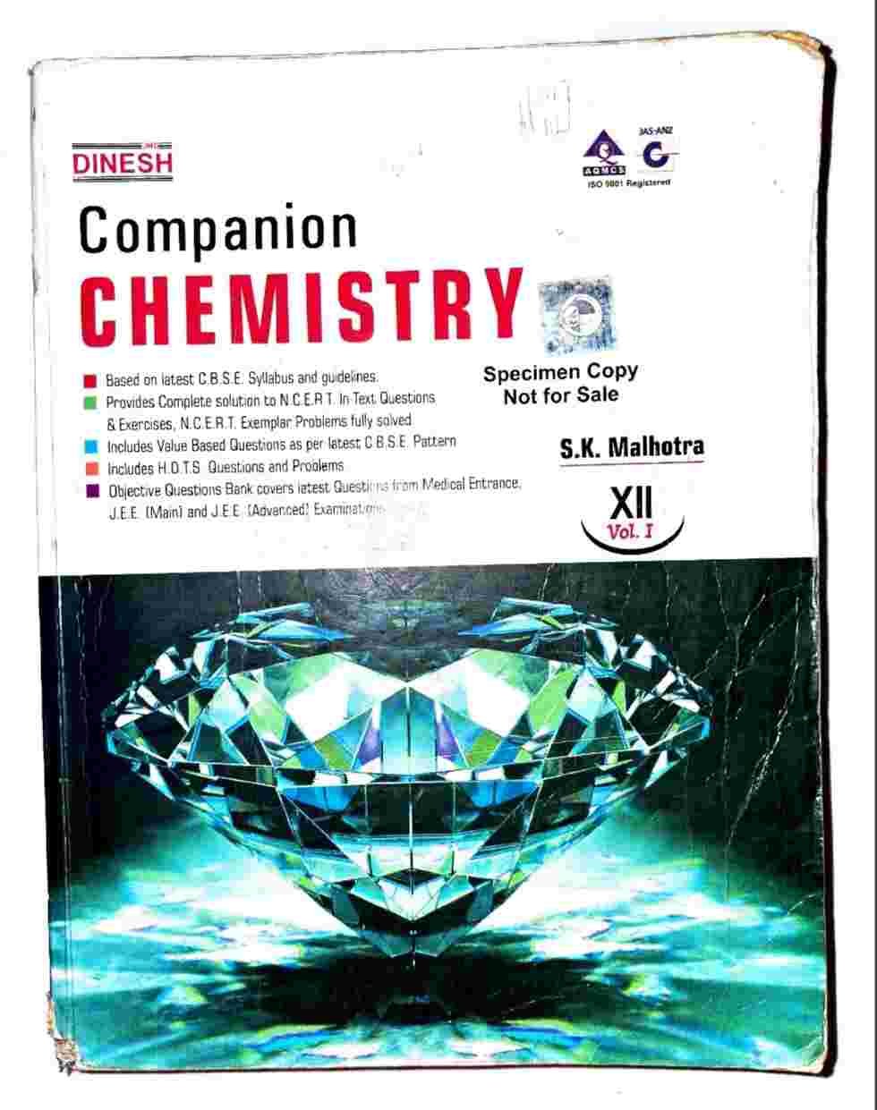 DINESH CHEMISTRY OF CHEMISTRY 12 VOL. 1